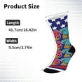 thumbnail image 4 of PuSpu 67 Funny Christmas Polyester, Spandex Socks, Festive Holiday Long Socks for Adults, Multicolor, 4 of 6