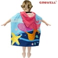 thumbnail image 2 of Mermaid Navy Hooded Towel Wrap for Kids - Soft Microfiber, Quick Dry, Lightweight, Ideal for Toddler Bath, Pool, Swim Cover-Up, Ages 1-6, 2 of 4