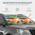 thumbnail image 4 of Haiem Vintage Beach Sunset Car Windshield Sun Shade (2 Pieces) Foldable Windshield Sun Shade Car Accessories for Truck SUV Pickup-Medium, 4 of 7