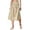 F-408Khaki, variant on Women's Skirt Summer High Waist Solid Color A Line Buttons Flowy Elegant Breathable Comfortable Mid Length Skirt For Everyday Wear ,Black,L