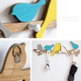 thumbnail image 2 of Lishi Wooden Bird Design Wall Mounted Coat Rack with 4 Hooks for Home Storage, 2 of 5