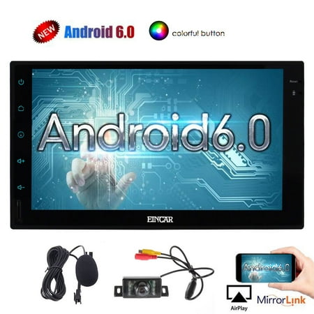 Car Stereo Gps 7 Inch 7 inch Android 6.0 Marshmallow Car Radio Stereo Bluetooth GPS Navigation 2 Din in Dash Head Unit Multimedia Player support USB SD 3g/4g Wifi OBD2 Cam-in Mirror Link + Free Rear Camera ()