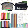 thumbnail image 4 of Estuche Escolar, Estuche de Gran Capacidad con Compartimentos y Estuche Elástico con Cremallera Suave y Asa Colores Brillantes para Adolescentes, Niños y Niñas, 4 of 5