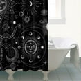 thumbnail image 5 of Gothic Shower Curtain Set - Dark Celestial Moon & Star Print, Mystical Cosmic Bath Decor, Waterproof Polyester 72"x84", Goth Aesthetic Gift, 5 of 5