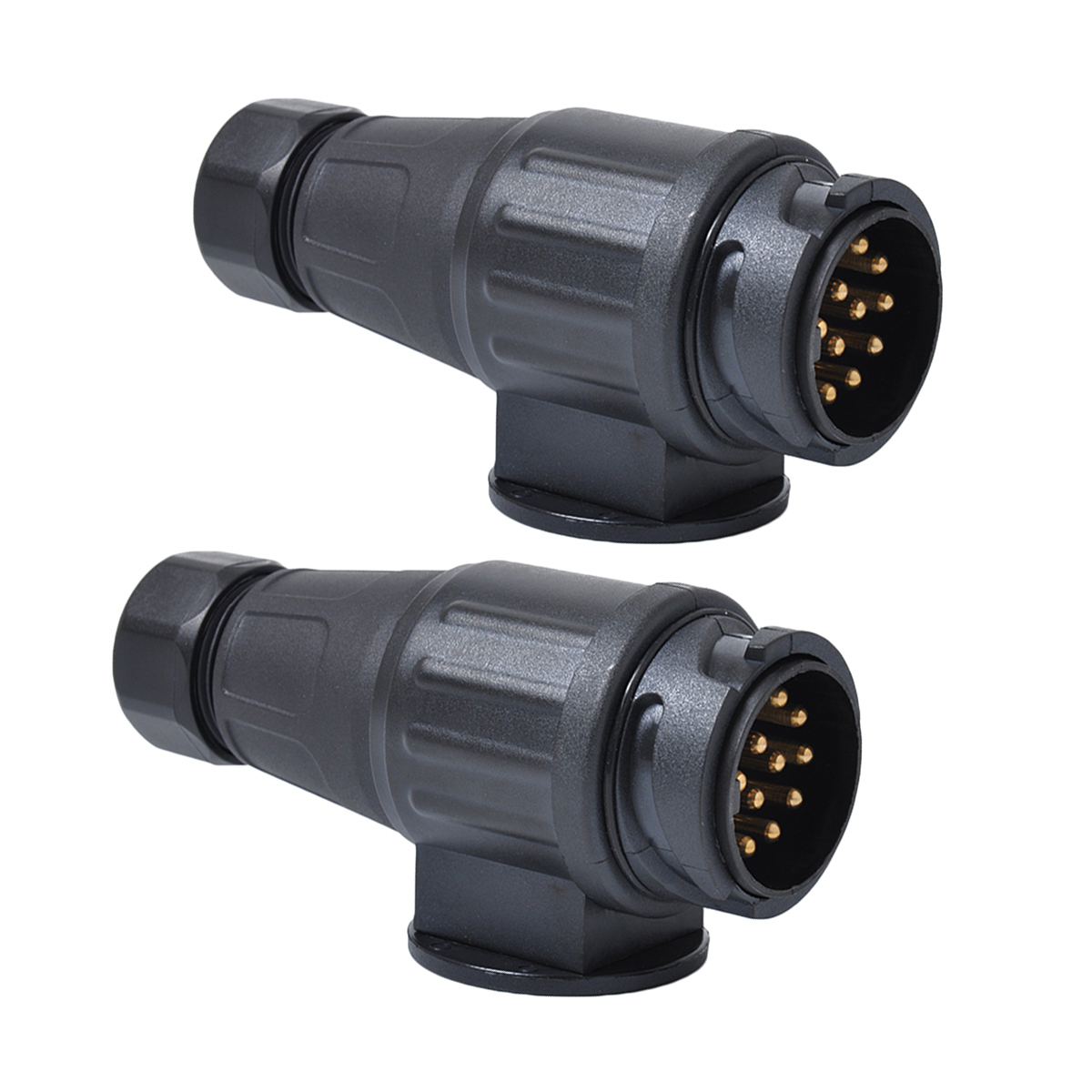 2pcs 12V 13 Pin Trailer Plug Adapter Nylon 13 Pole Trailer Electrical Connector Wiring Connector