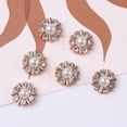 thumbnail image 4 of 10Pcs Small Rhinestone Embellishments Metal Bling Flatback Buttons Headband Flower Centre Wedding Bouquet , Gold, 4 of 7