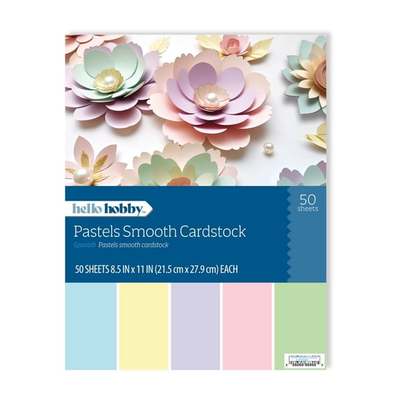 Cardstock Pack - 8.5 x 11 - Smooth - Pastel - 50 Pack