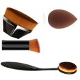 thumbnail image 3 of Juego de 4 brochas de maquillaje de punta plana y suave con punta inclinada, kit de brochas cosméticas para citas, 3 of 15