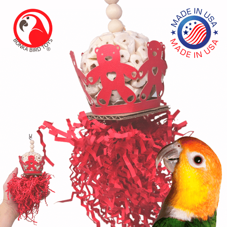 Bonka Bird Toys Sola Teddy Color: 2443 Red Sola Teddy