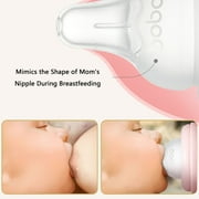 YOHKOH Newborn Nipple,Wide-Neck Soft Silicone,Slow Flow,for 0m+ Newborns,4pcs