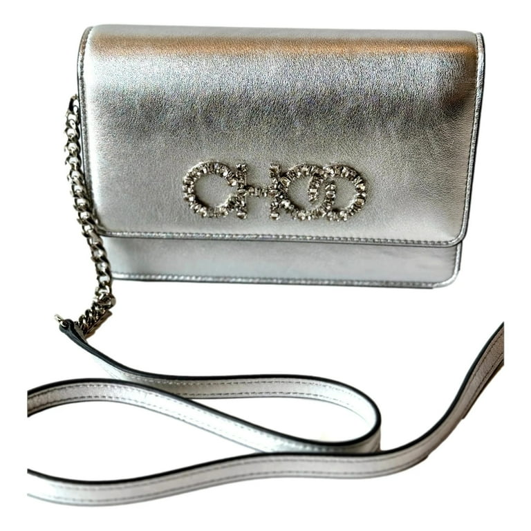 ショルダーバッグ・ポシェット JIMMY CHIOO KALINA CHAIN BAG Jimmy Choo Kalina Crossbody Clutch Bag Crystal Logo Metallic