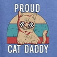 thumbnail image 2 of Proud Cat Daddy Cat Lover Men's Graphic T-Shirt, Vintage Heather Blue, Large, 2 of 5