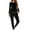 Black, variant on Velour Tracksuit Women Full Set Sale 2 Piece Outfits Plain Long Sleeve Tops and Jogging Bottoms Casual Loose Blouse Pullover Sweater Tops Sweat Suit Aesthetic Yoga Lounge Wear Sets Ladies