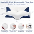 thumbnail image 4 of Ocuuziisu Cervical Pillow for Neck and Shoulder Pain Relief, Contour Memory Foam Neck Support Pillow, Ergonomic Orthopedic Sleeping Bed Pillow for Side Back Stomach Sleepers, Breathable Cover, 2PCS, 4 of 7