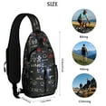thumbnail image 2 of Science Formula Pattern Sling Backpack, Chemistry Physics Math Crossbody Daypack for Students and Teachers, 2 of 6