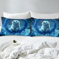 thumbnail image 3 of Drap-Housse Attrape-Rêves, Draps de Lit Plumes Roses Bleues Simple, Ensemble de Literie Animaux Marins Nautiques, Décor Bohème Exotique (Sans Drap Plat), 3 of 5