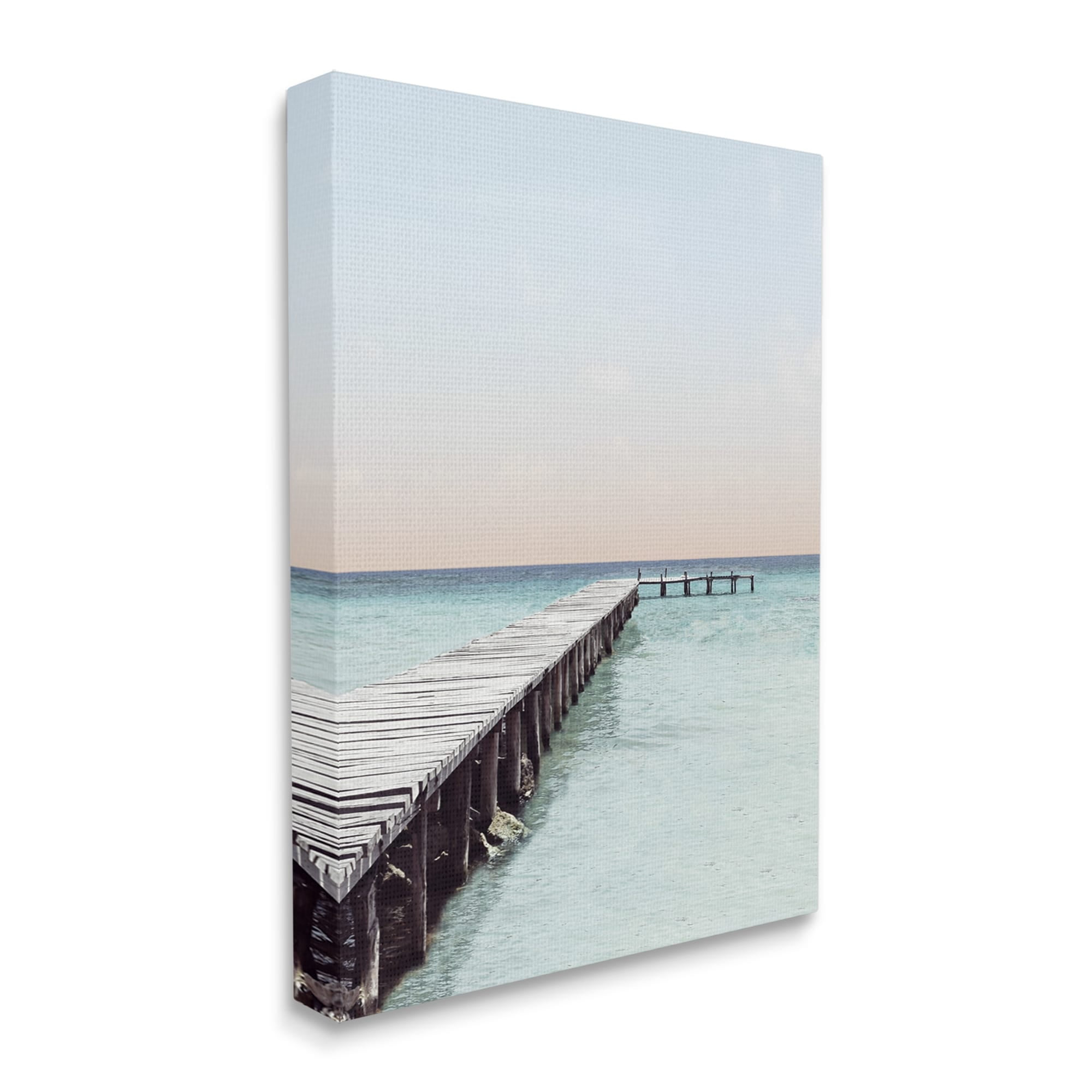Stupell Industries Quiet Sunrise Sunset Dock Pier Soothing Ocean Scene, 24 x 30, Design by Natalie Carpentieri