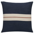 thumbnail image 2 of Ox Bay Xander 24" x 24" Dark Blue Striped Cotton Adult Decorative Throw Pillow Cover, 2 of 9