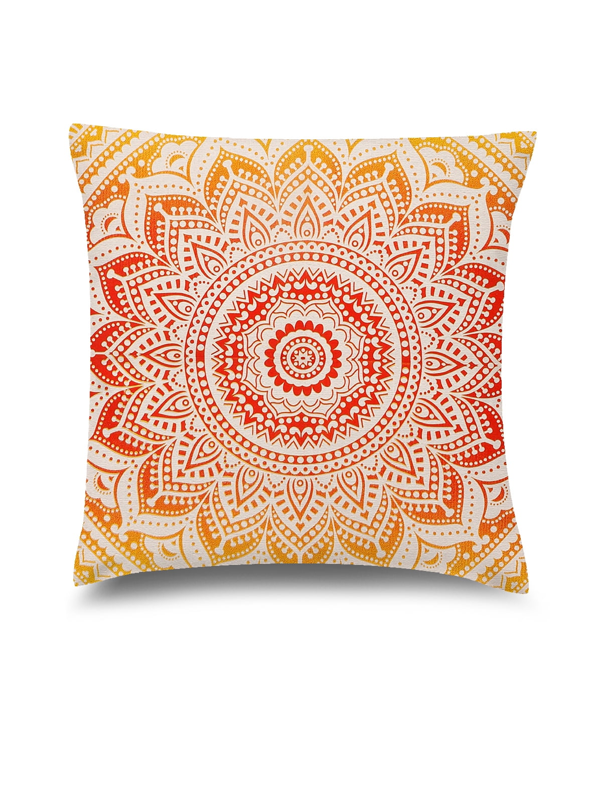 Cotton Indian Small Cushion Cover Set Of 4Pcs Feather Peacock Mandala Bohemian 