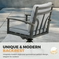 thumbnail image 7 of HAPPATIO 7-Piece Outdoor Dining Set - All Aluminum Patio Table and Chairs Set for 6 Includes 1 Rectangular Table and 6 Swivel Chairs with Cushions for Lawn, Garden, Backyard, 7 of 7