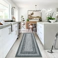thumbnail image 2 of CAROMIO 2' x 8' Runner for Bedroom Imitation Braided Pattern Soft Geometric Living Room Carpet, Gray, 2 of 5