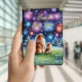 thumbnail image 4 of Happy New Year Pomeranian Family Cheer Winter Midnight Firework Travel Passport Wallet Pom Dog Lover Gifts PU Leather Passport Holder Cover - 02025, 4 of 5