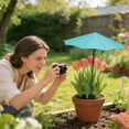 thumbnail image 3 of Plant Umbrellas for Outdoor Plants Outside Spring Flower Plant Shade 10.5 Inch UV-Resistent Patio Porch Garden Sun Umbrella Cover for Pots Outdoor Plants Garden Beds Houseplants, 3 of 5