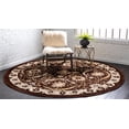 thumbnail image 4 of Rugs.com Neda Collection Rug – 8 Ft Round Brown Low Rug Perfect For Kitchens, Dining Rooms, 4 of 5