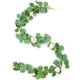 thumbnail image 5 of Jumpingount Guirnalda de rosas artificiales de eucalipto de 2m, telón de fondo de boda DIY, de pared, decoraciones para exteriores, hojas de eucalipto Núcleo de rosa blanca 2piezas Jumpingount CBP102557, 5 of 5
