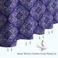 thumbnail image 6 of Purple Ethnic Geometric Pattern Shower Curtain 72"x84" ,Bathroom Decorative Shower Curtains Set with 12 Hooks,Modern Waterproof Washable Shower Curtain, 6 of 6