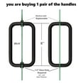 thumbnail image 2 of One Pair of Stainless Steel 304 Grade Tubular Round Back to Back Shower Door Pull Handle 3/4" Diameter SSTB203B (8-Inch, Round, Matt Black Finish SSTB203B), 2 of 3