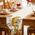 thumbnail image 2 of Abstract Printed Table Runner Linen Burlap Table Runner 70 Inches Long Modern On Toilet Dresser Scarves for Kitchen Island Coffee Dining Room Party Wedding Banquet Holiday Decoration 13"x70", 2 of 8