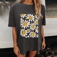 thumbnail image 4 of Faldas Cortas para Mujeres, Impresión de Flores Casual Oversized Camiseta de Manga Corta Top Hecho de 95% Poliéster 5% Spandex para Primavera Verano, Falda Corta de Verano, 4 of 7