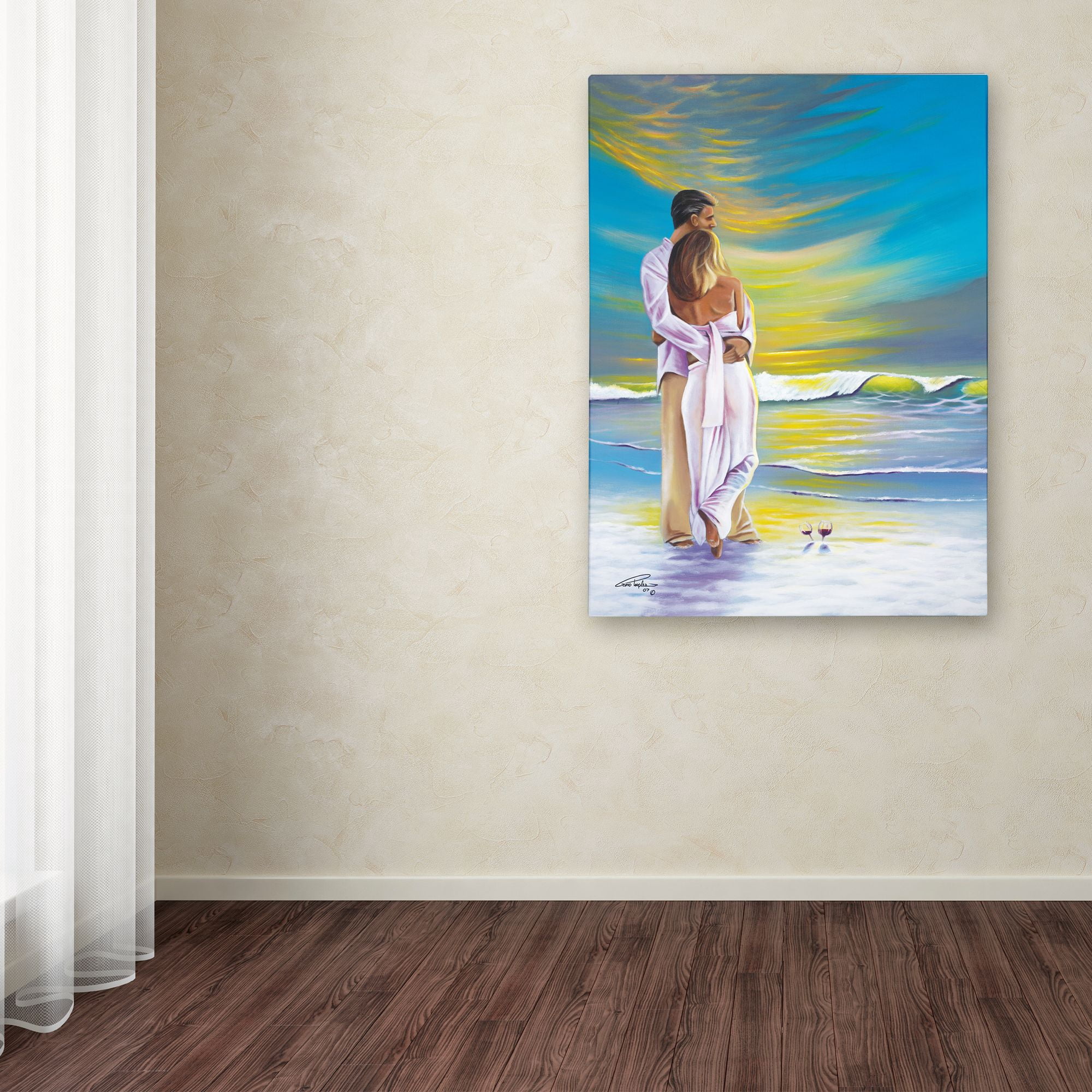 Trademark Fine Art 'Romantic Moment' Canvas Art by Geno Peoples