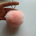 thumbnail image 1 of Fuzzy Ball Keychain Supple Comfortable Lovely Key Rings Adorable Practical Key Chains Women for Children Adults Elderly Students Pink 6cm, 1 of 6