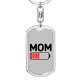 thumbnail image 5 of Battery Mom Stainless Steel or 18k Gold Premium Swivel Dog Tag Keychain, 5 of 16