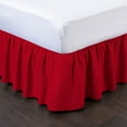 thumbnail image 2 of D.N.G. BEDDINGS 1 Piece Dust Ruffle Bed Skirt, 8 Inch Deep Pocket, 800 Thread Cotton 100% Egyptian Cotton, Twin XL Size (39" x 80") Inch, Solid Red, 2 of 2