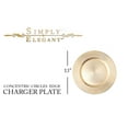 thumbnail image 3 of Simply Elegant Concentric Circles Edge Plastic Charger Plate | Service Plate for Parties, Dinner, Weddings, Quinceaneras and Events | 13 inch Diameter | Gold- Gloss Finish | Set of 12, 3 of 11