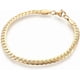 thumbnail image 1 of Pulsera de eslabones de acero inoxidable con cierre de mosquetón, chapada en oro, para mujer y hombre., 1 of 2
