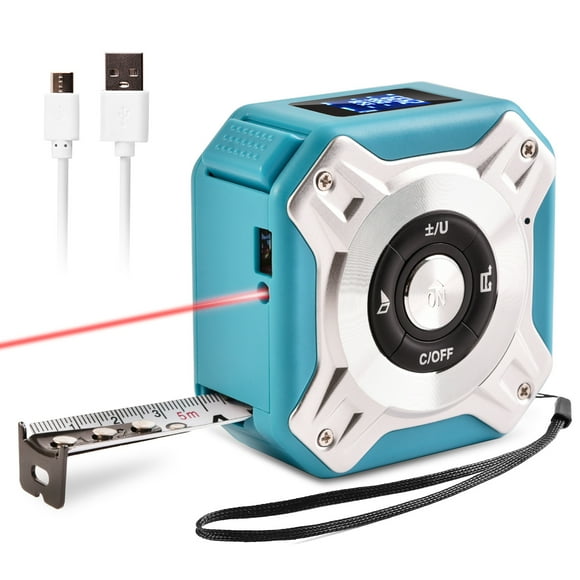 (Blue)40 Meter Laser Measuring Tool Digital Measuring Tape