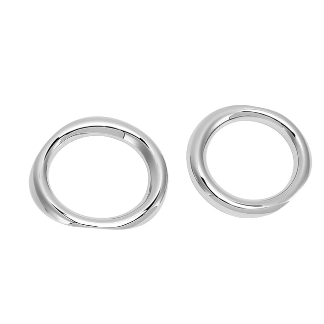 Front Fog Light Ring Trims, Scratch Resistant ABS Plastic Fog Lamp Surround Plating Stick On Pair For Decoration