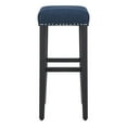 thumbnail image 3 of Westin Outdoor Yazan 29" Upholstered Bar Stool with Nail Head Trim, Black/Navy Blue, 3 of 6