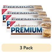 (3 pack) Premium Whole Grain Saltine Crackers, 1.06 lb