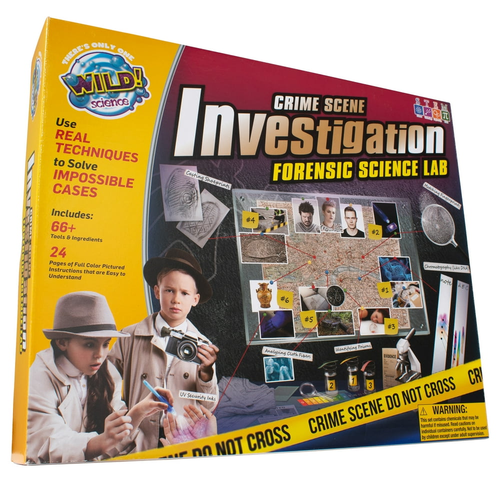 WILD! Science Crime Scene Investigation Forensic Science Kit Ages 8