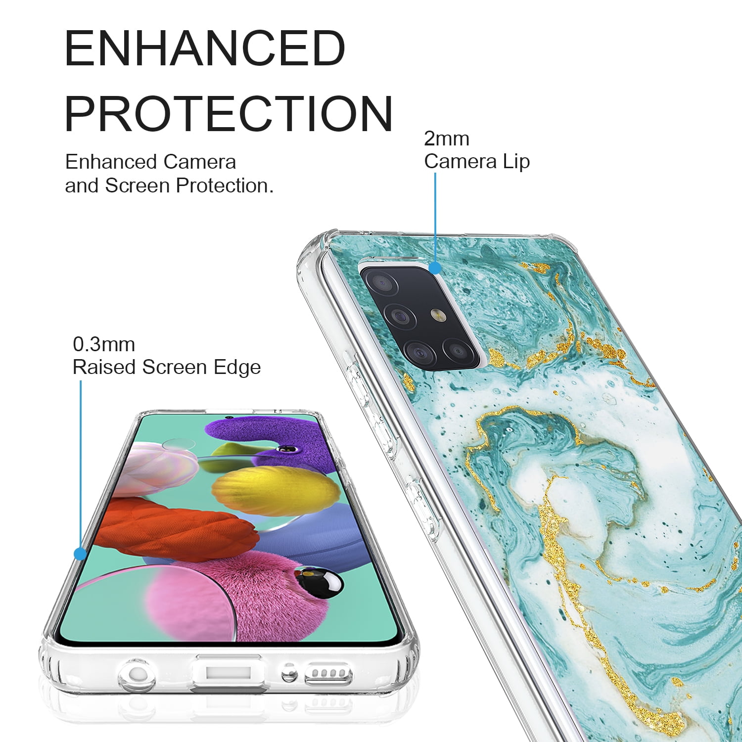 Samsung A71 5G Glitter Case Bling Rhinestone Girly Luxury Sparkle Rainbow Gradual Protective Case Cover with Crystal for Women Girls Diamond Soft TPU Bumper for Samsung A71 5G 6.7 inch