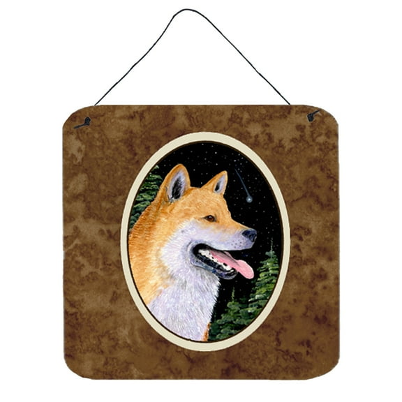 Carolines Treasures SS8598DS66 Shiba Inu Aluminum Metal Wall or Door Hanging Prints, 6 x 6", Multicolor