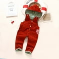 thumbnail image 3 of KIDSCOOL SPACE Baby Denim Overall,Hooded Little Kid Jean Jumper,Red,3-4 Years, 3 of 3