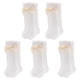thumbnail image 1 of Laklulu 5 Pares de calcetines niña Calcetines hasta la rodilla Doble aguja, 1 of 5