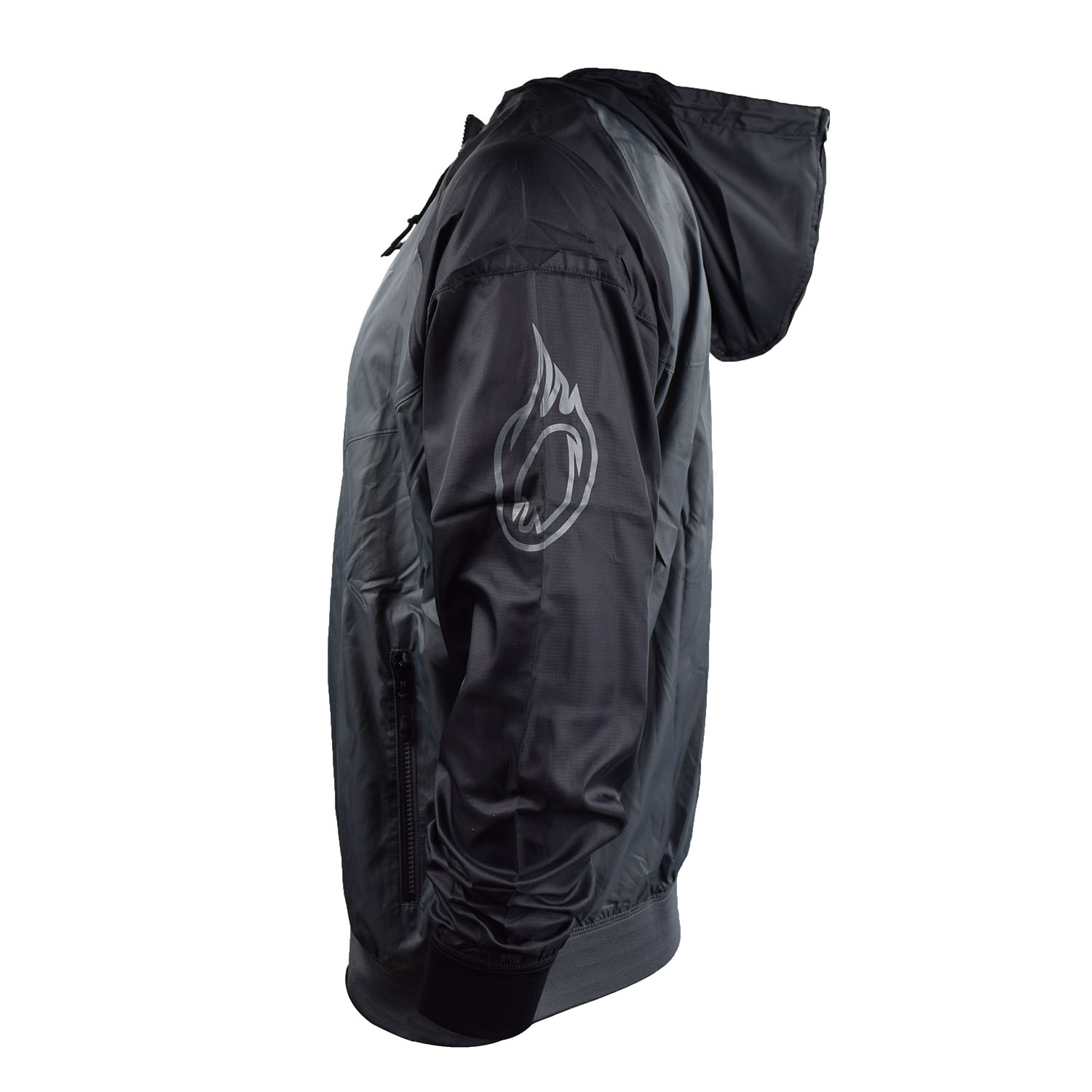 Nike Men's Mascot Split Windrunner Herren Full Zipped Jacket Black-Grey 341447-021 - image 2 of 3