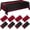 Black and Maroon, variant on 8 Pack White and Silver Disposable Tablecloths 54x108 Inch with Satin Table Runners 12x108 Inch for Weddings, Birthdays, Baby Showers, Christmas, New Year Parties